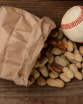 Bag on peanuts and and a baseball.